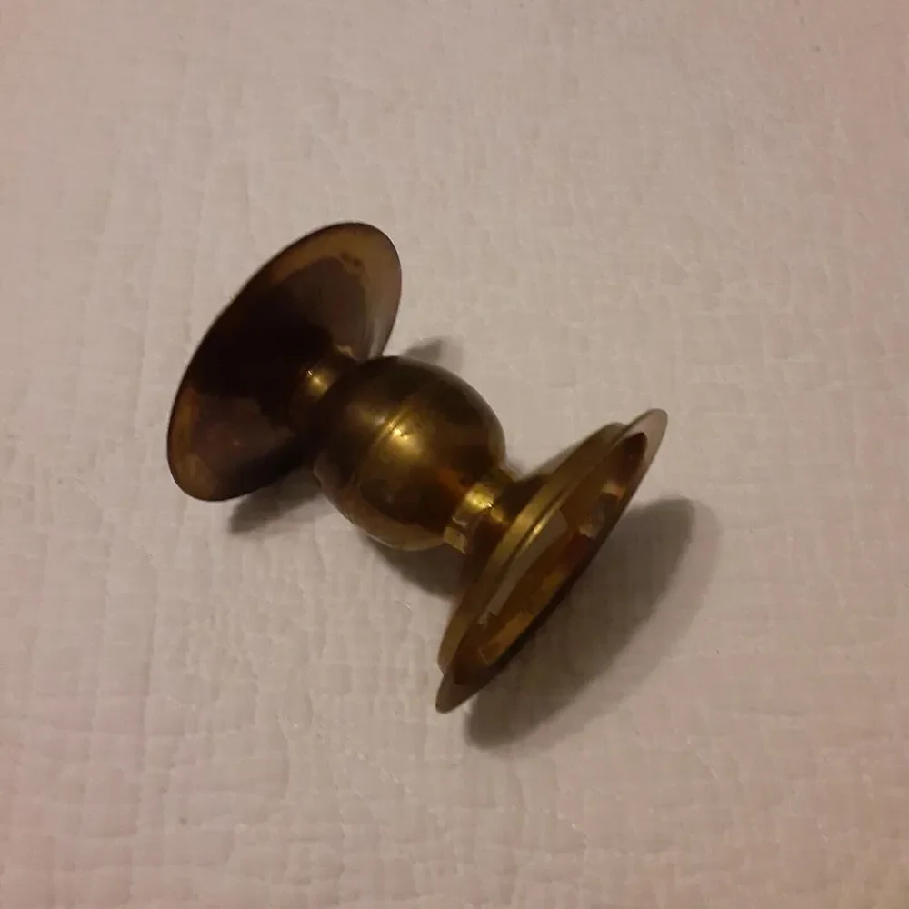 Waccamaw Vintage Brass Candle Holder w/Patina Hand Crafted